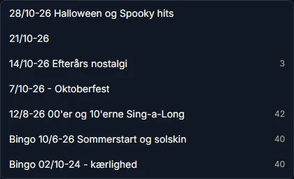 Søgeresultater i Tidal playlist-dropdown